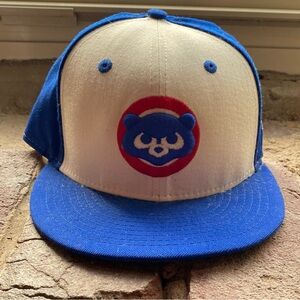 Chicago Cubs New Era Wool Fitted 7 3/8 Flat Brim Hat
